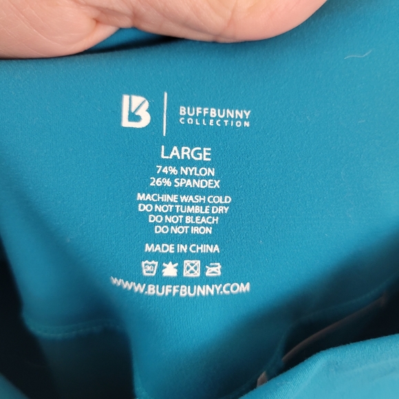 BUFFBUNNY COLLECTION Rosa teal high rise skinny leg active workout leggings - Picture 8 of 9